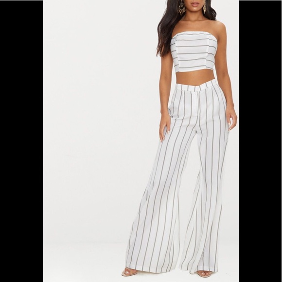 PRETTY LITTLE THING Striped Wide Leg Trousers - Picture 2 of 6